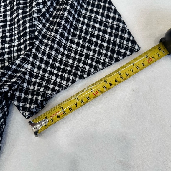 SPANX Jacquard Ponte Plaid Black White Mini Dress Size 1X Long Sleeve EUC - Picture 5 of 13